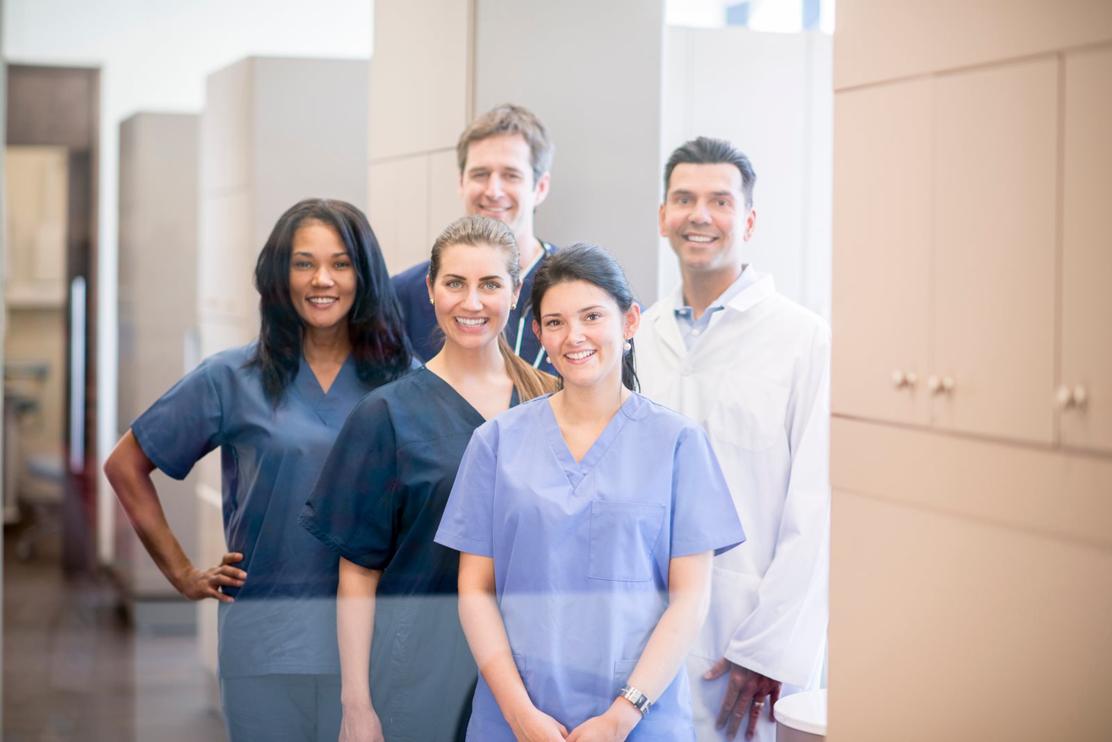 group of people in scrubs